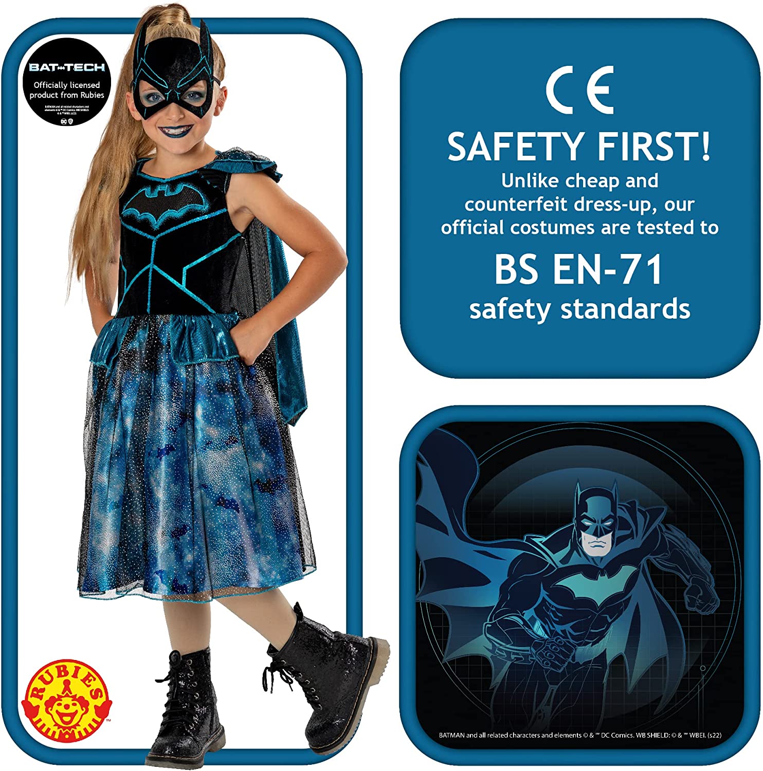 Rubie's Official DC Bat-Tech Batgirl Child Costume Dress