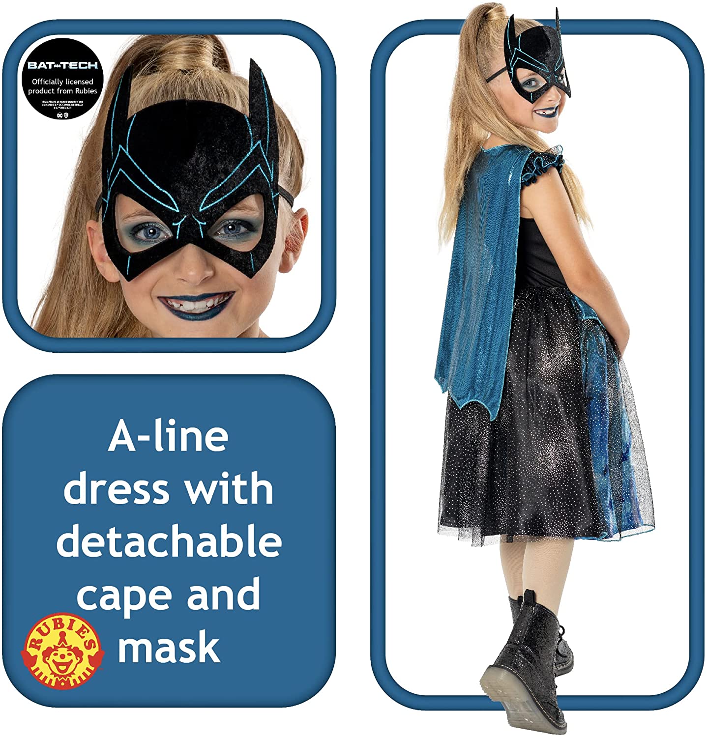 Rubie's Official DC Bat-Tech Batgirl Child Costume Dress