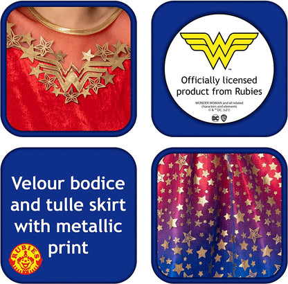 Rubies Official DC Wonder Woman Deluxe Child Dress, Kids Superhero Fancy Dress