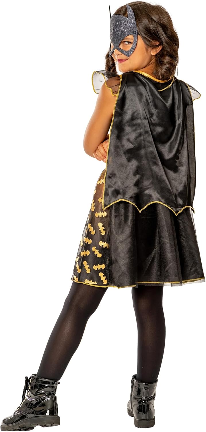 Rubies Official DC Batgirl Deluxe Child Dress, Kids Superhero Fancy Dress, Medium 5-6 Years Halloween Halloween