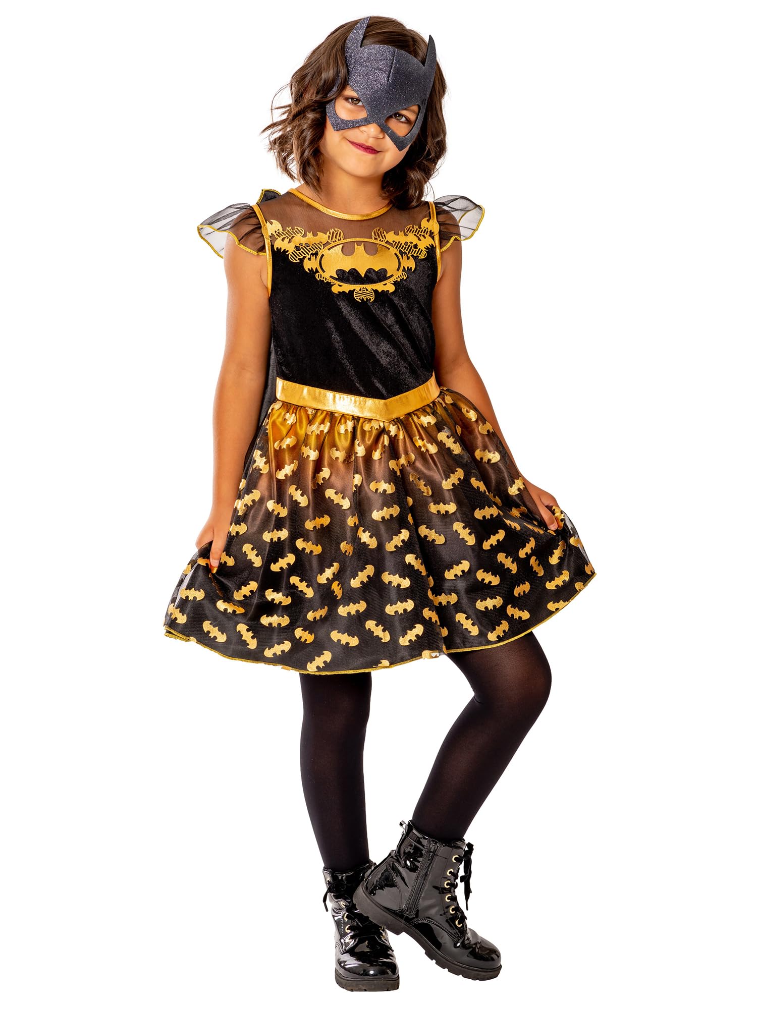 Rubies Official DC Batgirl Deluxe Child Dress, Kids Superhero Fancy Dress, Large 7-8 Years Halloween Halloween