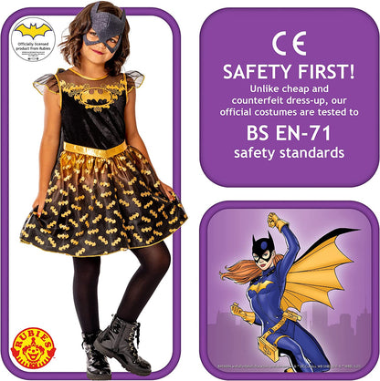 Rubies Official DC Batgirl Deluxe Child Dress, Kids Superhero Fancy Dress