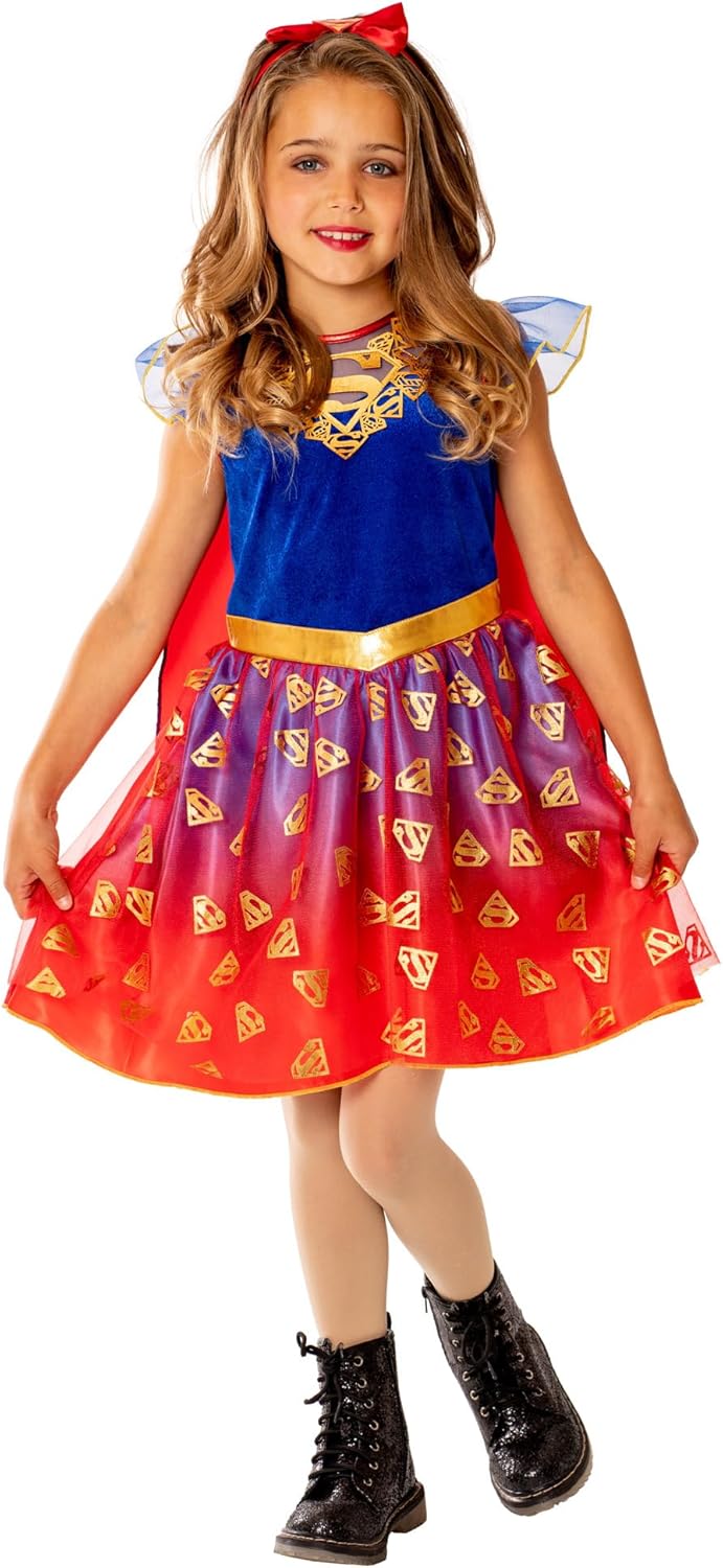 Rubie's Official DC Supergirl Deluxe Child Dress, Kids Superhero Fancy Dress