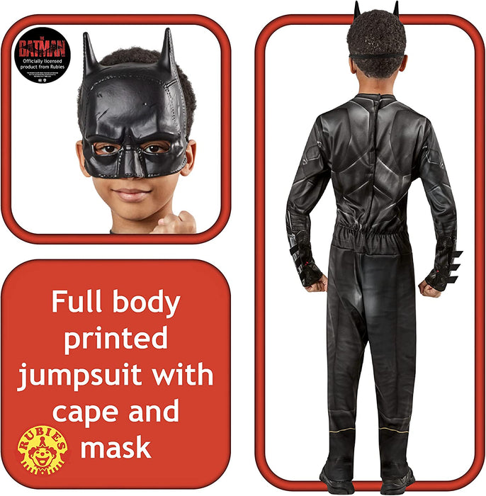 Rubies Official DC The Batman, Batman Classic Child Costume, Kids Superhero Fancy Dress Halloween