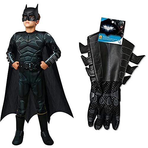 Rubies Official DC The Batman, Batman Deluxe Child Costume, Kids Superhero Fancy Dress