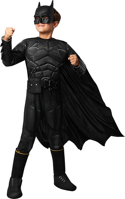 Rubies Official DC The Batman, Batman Deluxe Child Costume, Kids Superhero Fancy Dress