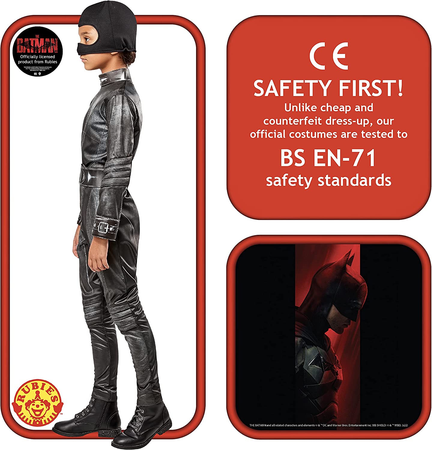Rubies Official Girl's DC - The Batman Selina Kyle Costume, Catwomen Movie, Kids Fancy Dress