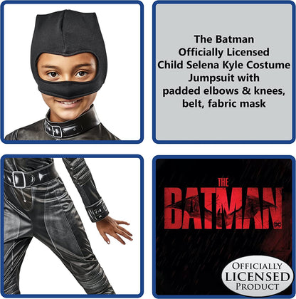 Rubies Official Girl's DC - The Batman Selina Kyle Costume, Catwomen Movie, Kids Fancy Dress