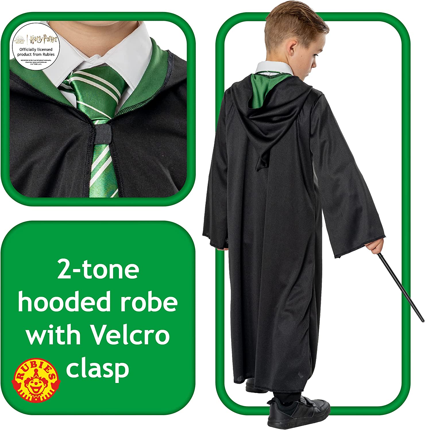 Rubies Official Harry Potter Slytherin Child Blister Set, Kids Fancy Dress, One Size Age 4-8 Years, World Book Day Halloween Halloween