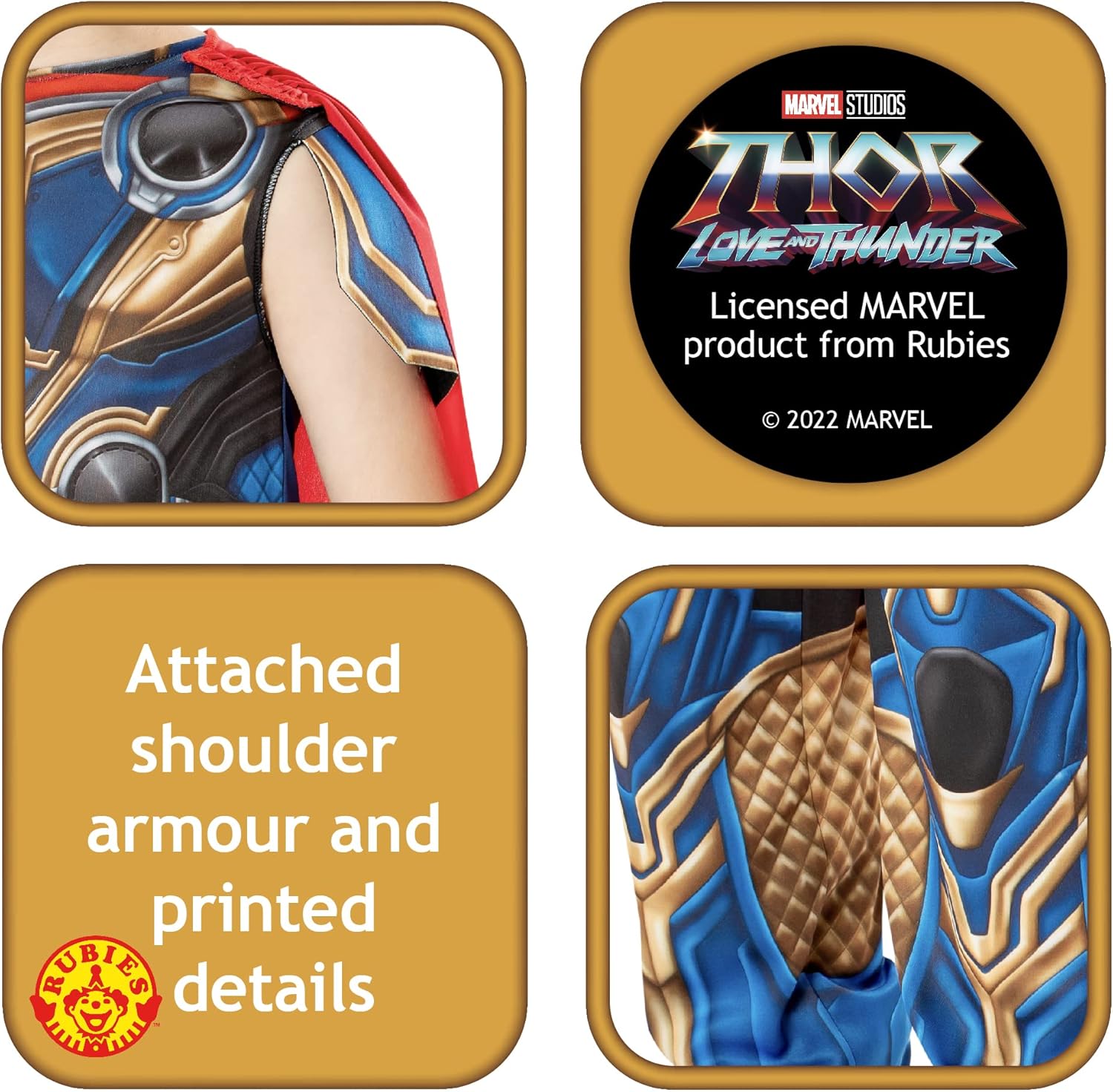 Rubies Official Marvel Thor: Love and Thunder Thor Classic Child Costume, Kids Fancy Dress