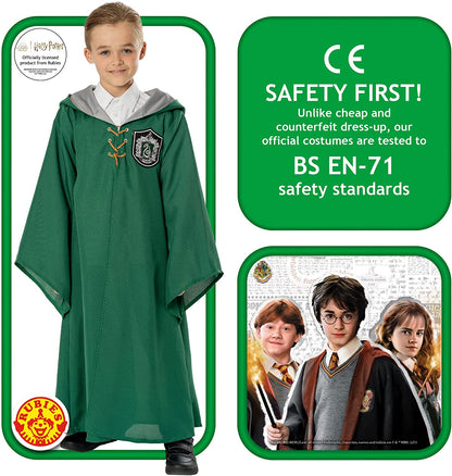 Rubies Official Harry Potter Slytherin Quidditch Child Robe, Kids Fancy Dress