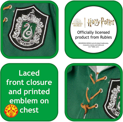 Rubies Official Harry Potter Slytherin Quidditch Child Robe, Kids Fancy Dress