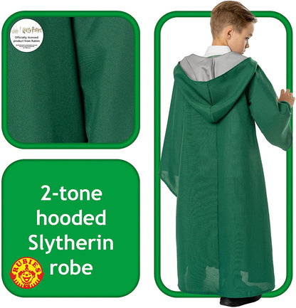 Rubies Official Harry Potter Slytherin Quidditch Child Robe, Kids Fancy Dress
