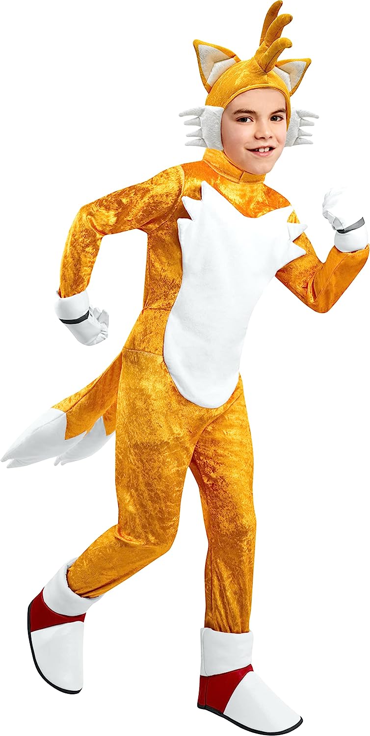 Rubie's Official Sonic The Hedgehog Tails Deluxe Child Costume, Kids Fancy Dress