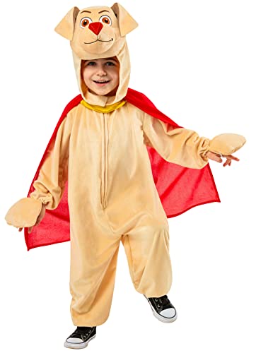 Rubie's Dc League of Super-pets Krypto Costume Toddler, Boys, Girls, Beige, Red, Age 2-3 Years Old