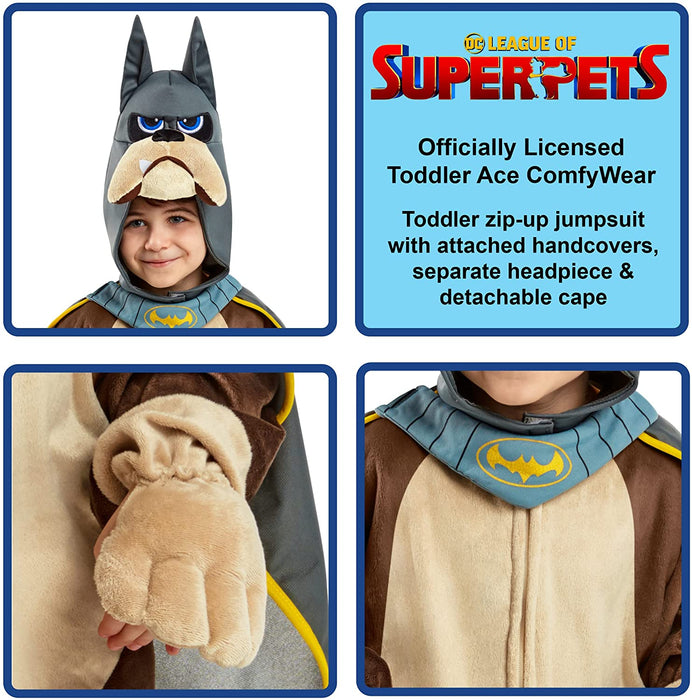Rubie's Official DC League of Super-Pets Ace Toddler Costume, Kids Fancy Dress