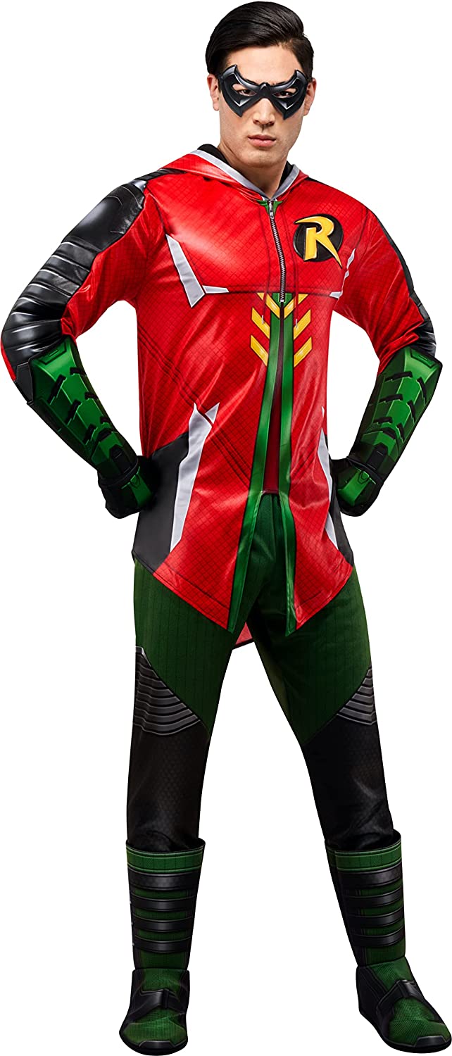 Rubie's Official DC Gotham Knights Robin Deluxe Men's Costume, Adult Super Hero Fancy Dress