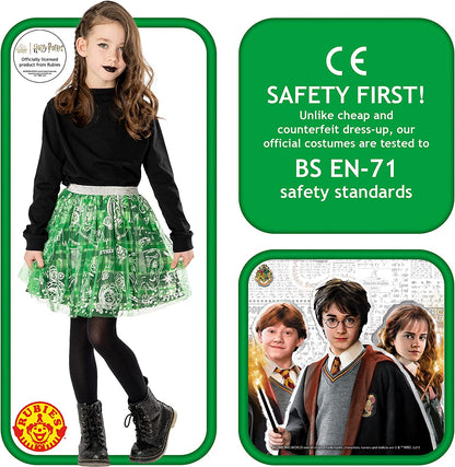Rubie's - Tutù ufficiale Harry Potter Serpeverde per bambini, taglia unica, età 7-10 anni (3013169-10