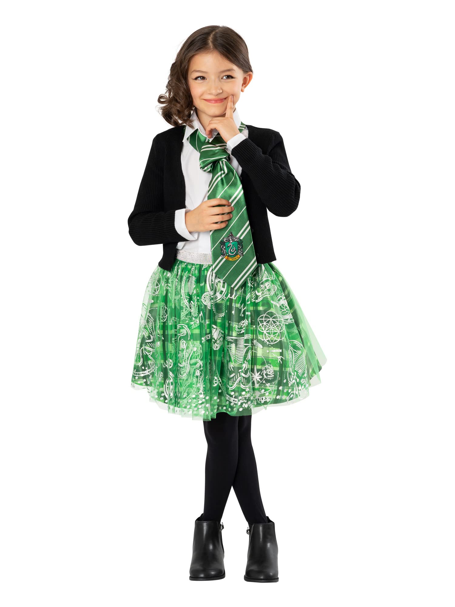Rubie's - Tutù ufficiale Harry Potter Serpeverde per bambini, taglia unica, età 7-10 anni (3013169-10