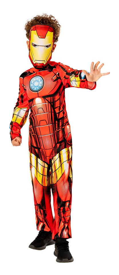 Rubie's Official Marvel Avengers Iron Man Child Costume, Green Collection, Kids Superhero Fancy Dress Halloween