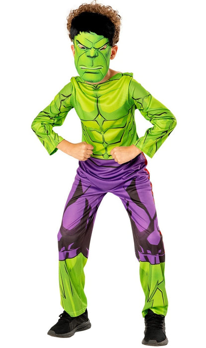 Rubies Official Marvel Avengers Hulk Child Costume, Green Collection, Kids Superhero Fancy Dress Halloween Halloween