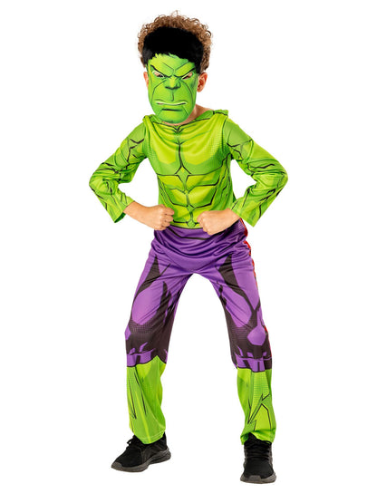Rubies Official Marvel Avengers Hulk Child Costume, Green Collection, Kids Superhero Fancy Dress Halloween Halloween