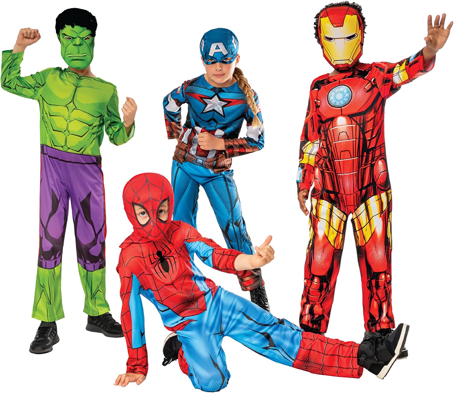 Rubie's Official Marvel Spider-Man Child Costume, Green Collection, Kids Superhero Fancy Dress