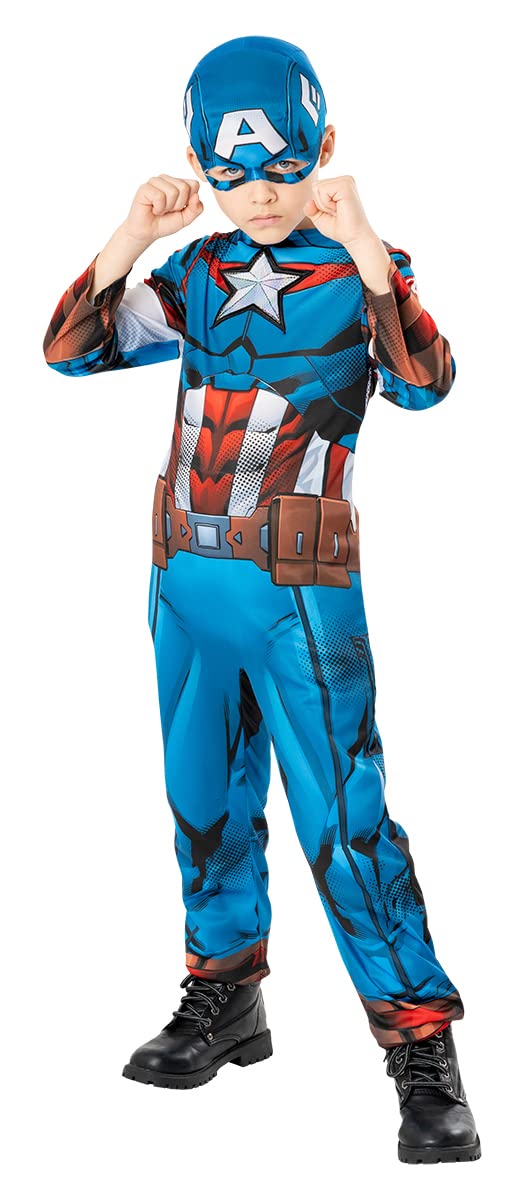 Rubie's Rubies 301325 Captain America Green Col, mehrfarbig, L (7-8 Jahre