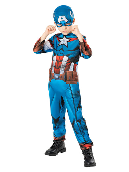 Rubie's Rubies 301325 Captain America Green Col, mehrfarbig, L (7-8 Jahre