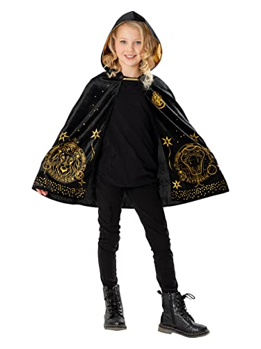 Rubies Official Harry Potter Gold Wizarding World Child Cape, Kids Fancy Dress Age 7-10 years Halloween Halloween