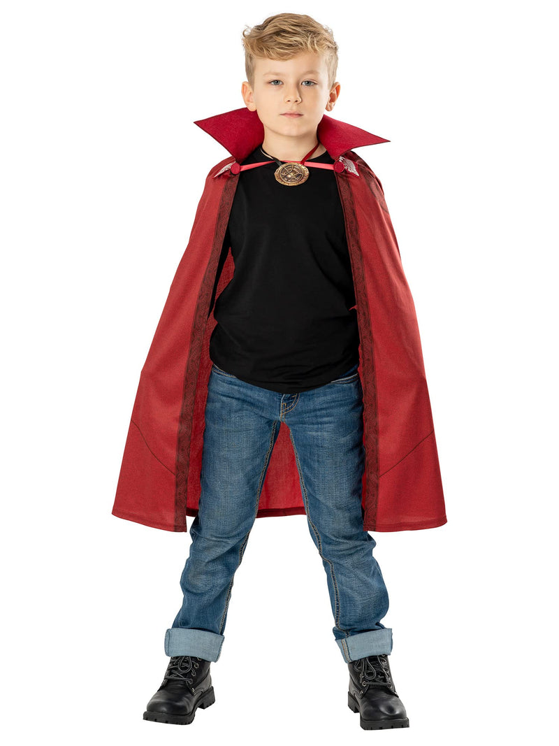 Rubies Official Marvel Dr Strange in the Multiverse of Madness Dr Strange Cape and Medallion Child Costume, Kids Fancy Dress, Age 5-8 years Halloween Halloween
