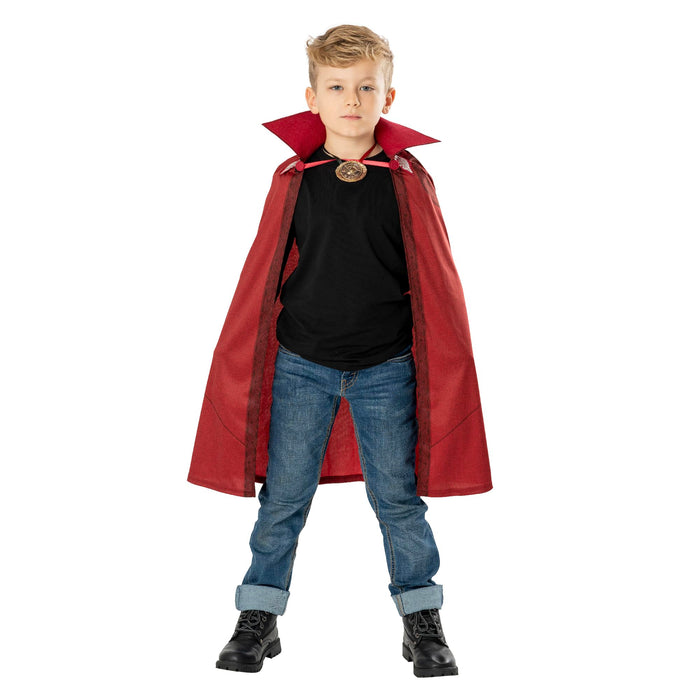 Rubies Official Marvel Dr Strange in the Multiverse of Madness Dr Strange Cape and Medallion Child Costume, Kids Fancy Dress, Age 5-8 years Halloween Halloween