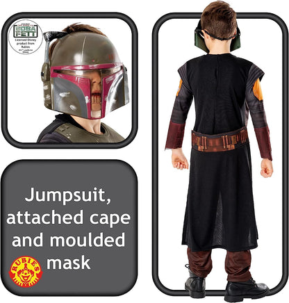 Rubies Official Star Wars Book of Boba Fett - Boba Fett Deluxe Child Costume, Kids Fancy Dress