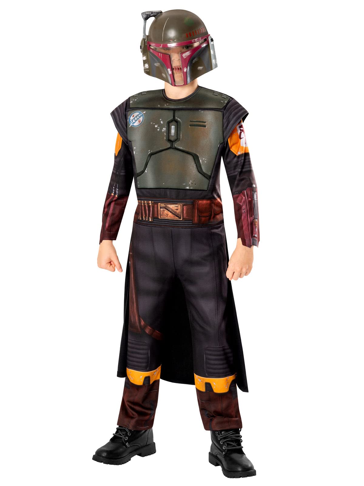 Rubies Official Star Wars Book of Boba Fett - Boba Fett Deluxe Child Costume, Kids Fancy Dress