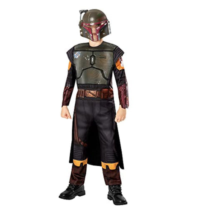 Rubies Official Star Wars Book of Boba Fett - Boba Fett Deluxe Child Costume, Kids Fancy Dress