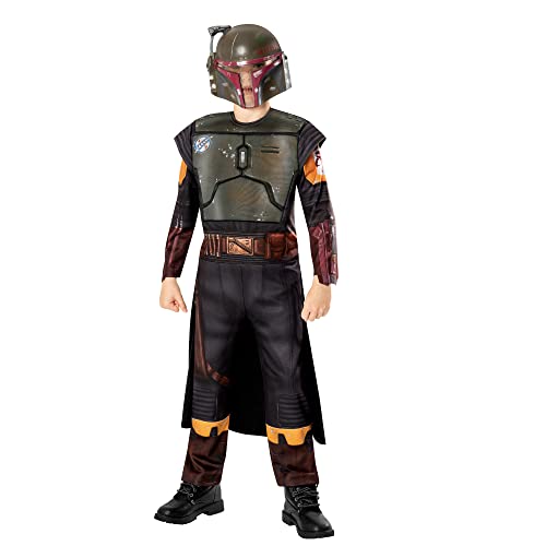 Rubies Official Star Wars Book of Boba Fett - Boba Fett Deluxe Child Costume, Kids Fancy Dress