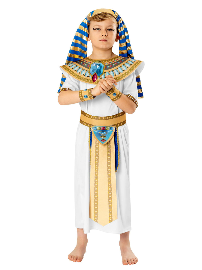 WHITE PHARAOH BOY - FANCY DRESS COSTUME (SIZE: 5-6)