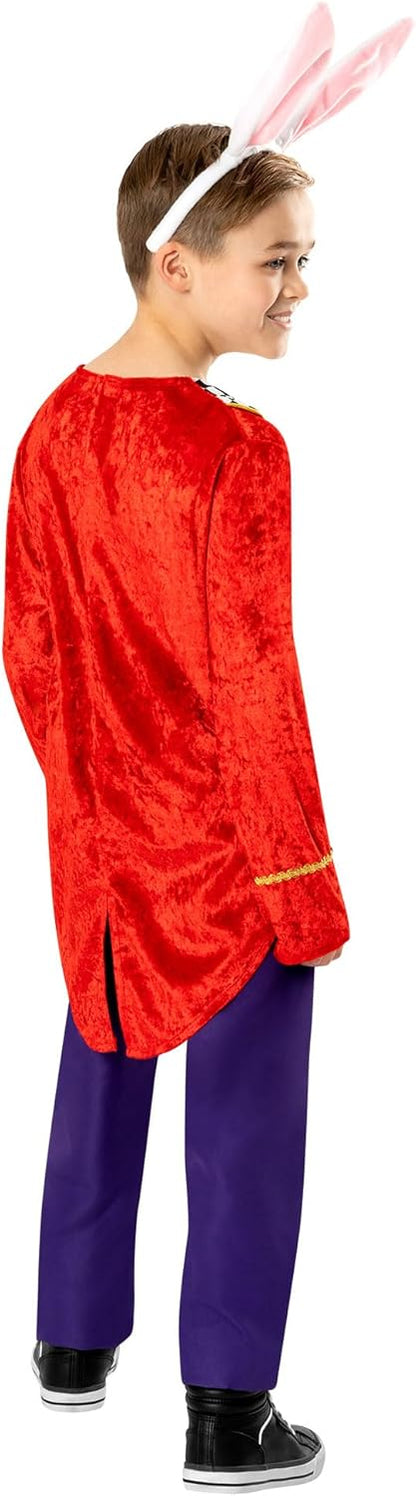 Bristol Novelty 3013497-8000 White Rabbit Costume Kids Fancy Dress, Boys, Multi, 7-8 Years