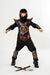 RED NINJA - FANCY DRESS COSTUME (SIZE: 3-4)