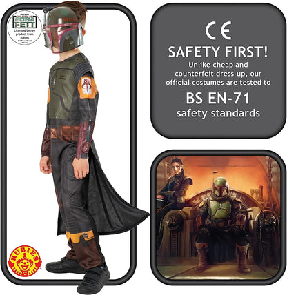 Rubie's Official Star Wars Book of Boba Fett - Boba Fett Classic Child Costume, Kids Fancy Dress Halloween
