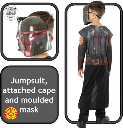 Rubie's Official Star Wars Book of Boba Fett - Boba Fett Classic Child Costume, Kids Fancy Dress Halloween