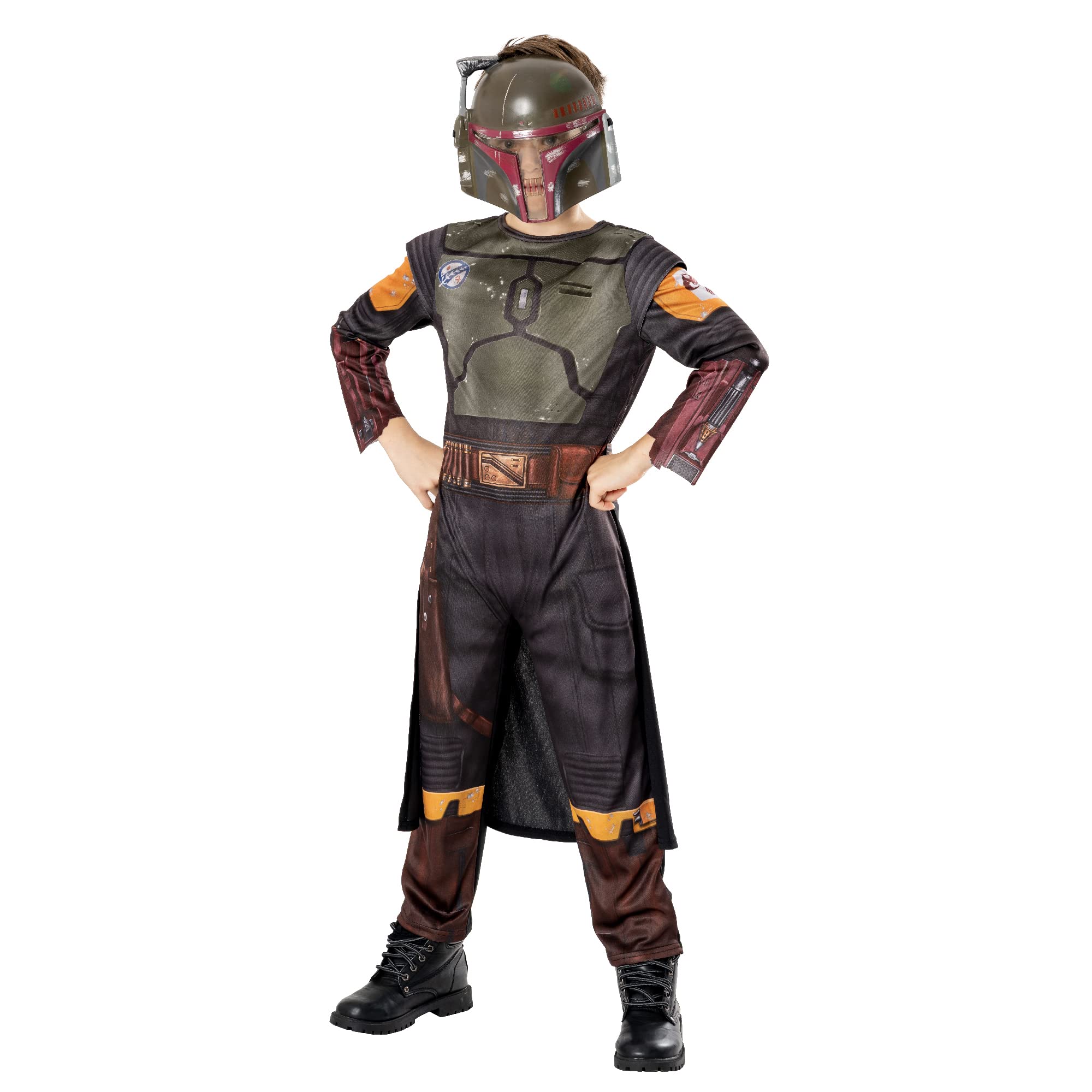 Rubie's Official Star Wars Book of Boba Fett - Boba Fett Classic Child Costume, Kids Fancy Dress Halloween