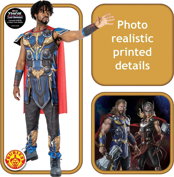 Rubies Official Marvel Thor Love and Thunder Movie, Thor Deluxe Mens Costume, Adult Fancy Dress