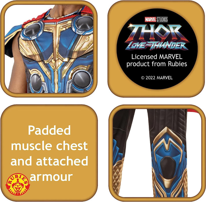 Rubies Official Marvel Thor Love and Thunder Movie, Thor Deluxe Mens Costume, Adult Fancy Dress