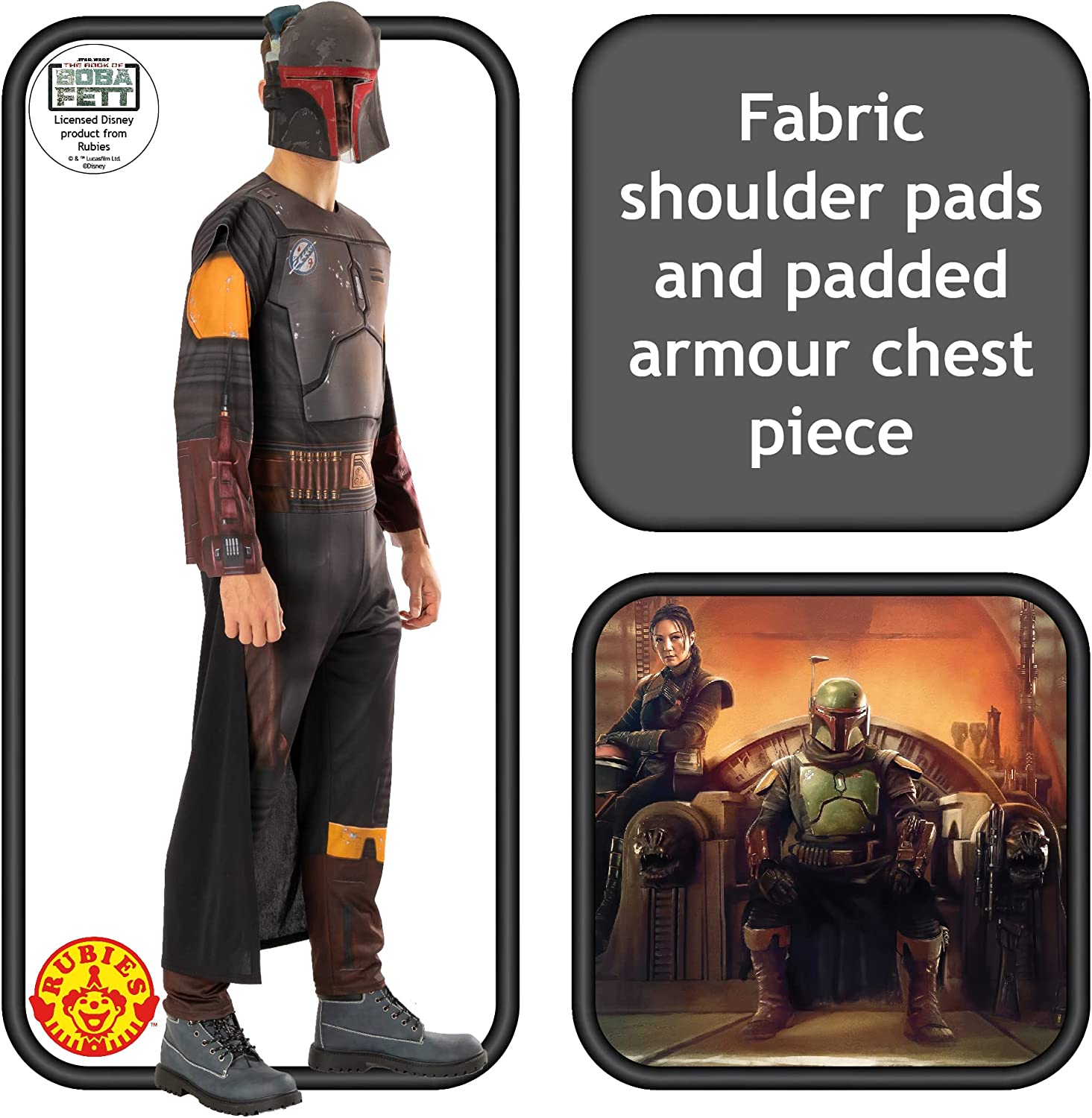 Rubies Official Star Wars Book of Boba Fett - Boba Fett Costume, Adult Fancy Dress
