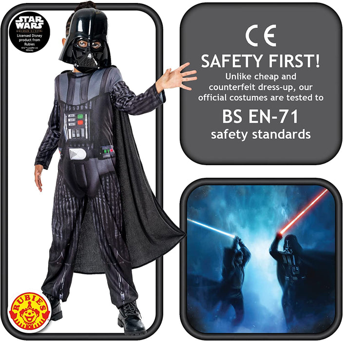 Rubie's Official Star Wars Obi Wan Kenobi Series - Darth Vader Kenobi Classic Child Costume, Kids Fancy Dress