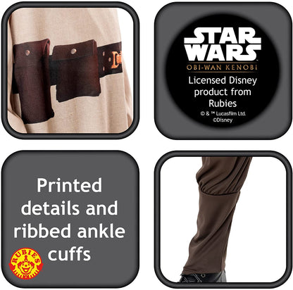 Rubies Official Star Wars Obi Wan Kenobi Series - Obi Wan Kenobi Classic Child Costume, Kids Fancy Dress