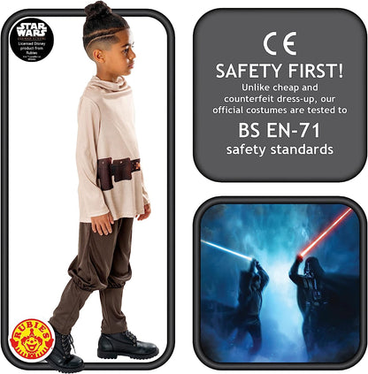 Rubies Official Star Wars Obi Wan Kenobi Series - Obi Wan Kenobi Classic Child Costume, Kids Fancy Dress