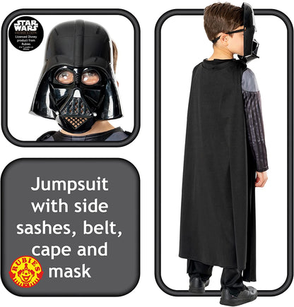Rubies Official Star Wars Obi Wan Kenobi Series - Darth Vader Classic Deluxe Costume, Kids Fancy Dress