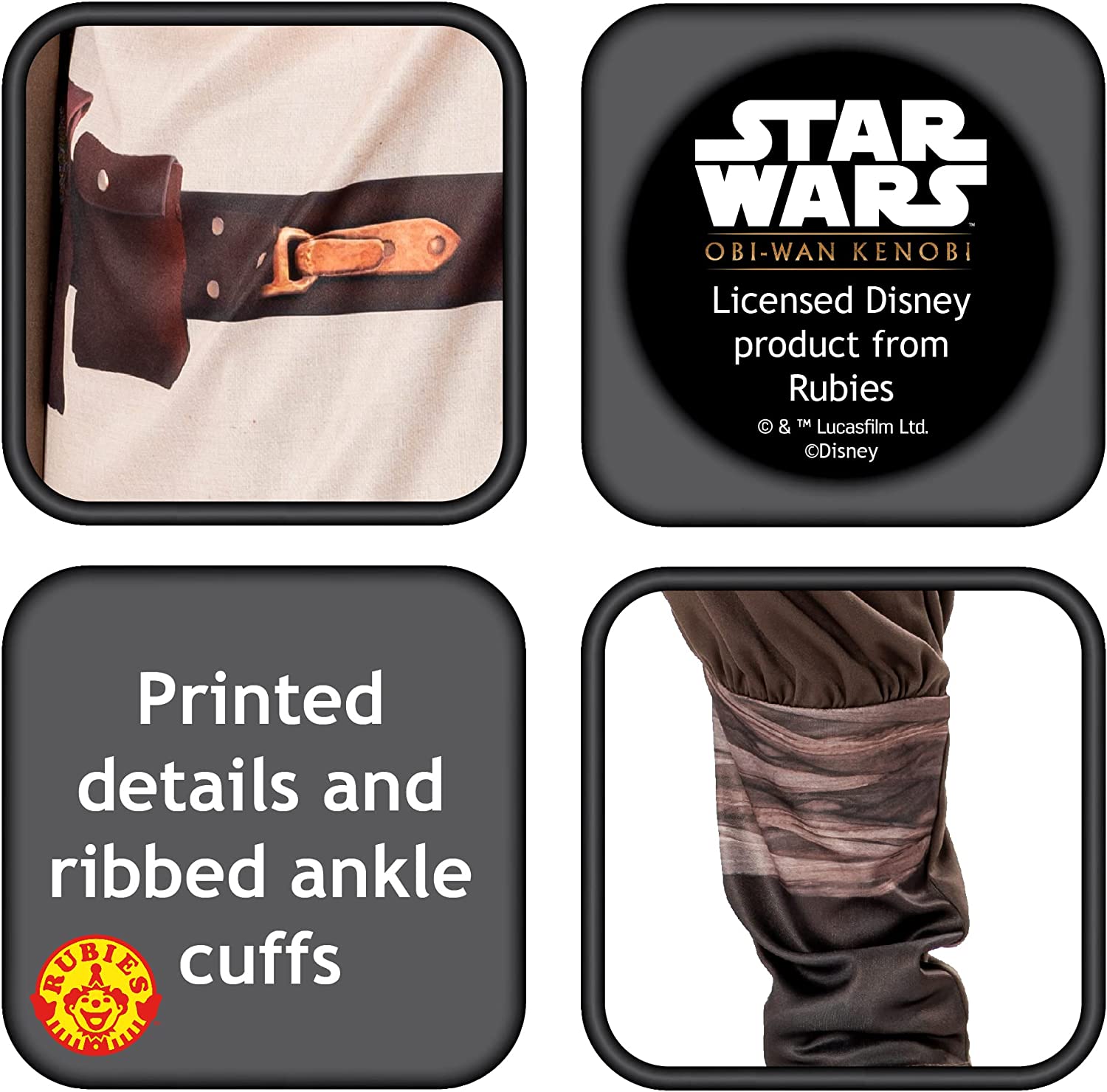 Rubie's Official Star Wars Obi Wan Kenobi Series - Obi Wan Kenobi Costume, Adult Fancy Dress Halloween